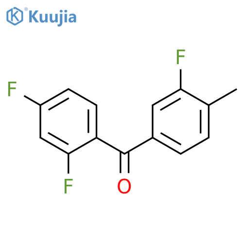 (2,4-difluorophenyl)-(3-fluoro-4-methylphenyl)methanone structure