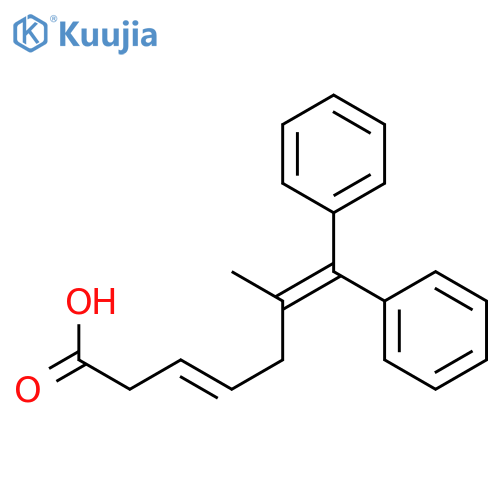 3,6-Heptadienoic acid, 6-methyl-7,7-diphenyl-, (E)- structure