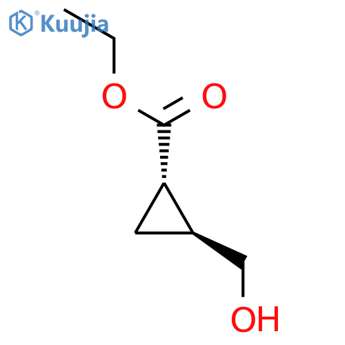 Cyclopropanecarboxylicacid, 2-(hydroxymethyl)-, ethyl ester, (1S,2S)- structure
