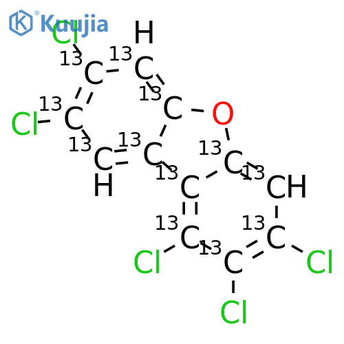 1,2,3,7,8-Pentachloro-dibenzofuran-13C12 structure