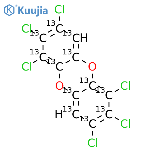 1,2,3,6,7,8-Hexachloro13C12dibenzodioxin structure