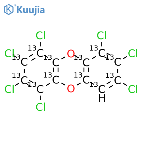 Heptachloro13C12dibenzo-p-dioxin structure