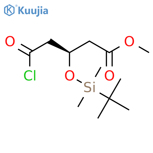 Pentanoic acid, 5-chloro-3-[[(1,1-dimethylethyl)dimethylsilyl]oxy]-5-oxo-, methyl ester, (R)- structure