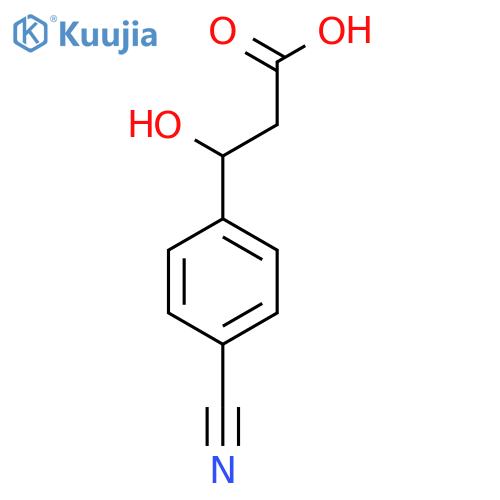 3-(4-cyanophenyl)-3-hydroxypropanoic acid structure