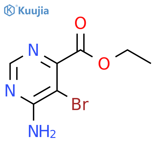 ethyl 6-amino-5-bromopyrimidine-4-carboxylate structure