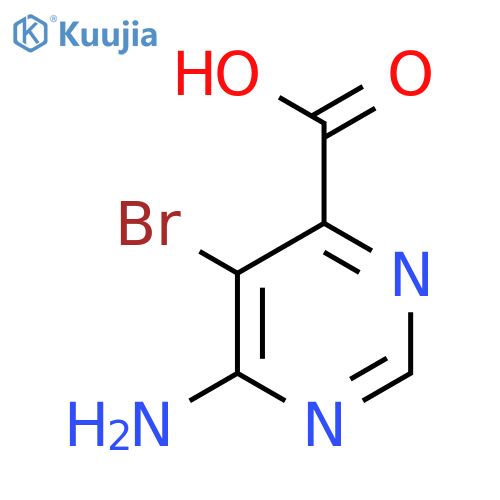 6-amino-5-bromo-4-pyrimidinecarboxylic Acid structure