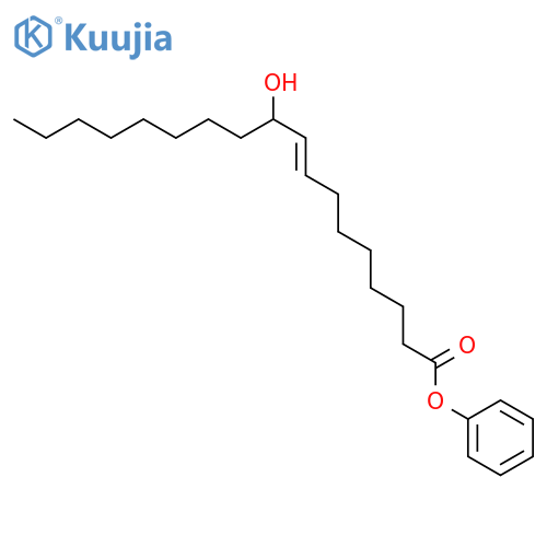 8-Octadecenoic acid, 10-hydroxy-, phenyl ester, (E)- structure
