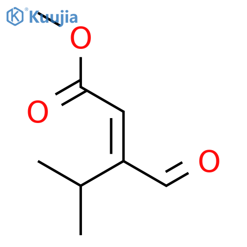 2-Pentenoic acid, 3-formyl-4-methyl-, methyl ester, (Z)- structure