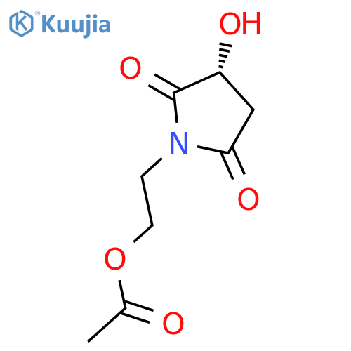 2,5-Pyrrolidinedione, 1-[2-(acetyloxy)ethyl]-3-hydroxy-, (R)- structure