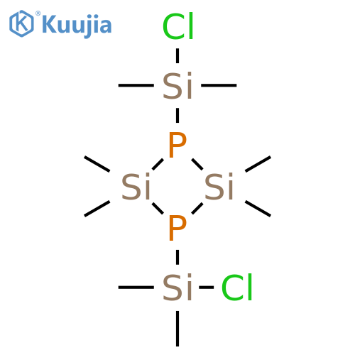 1,3-Diphospha-2,4-disilacyclobutane, 1,3-bis(chlorodimethylsilyl)-2,2,4,4-tetramethyl- structure