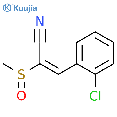 2-Propenenitrile, 3-(2-chlorophenyl)-2-(methylsulfinyl)- structure