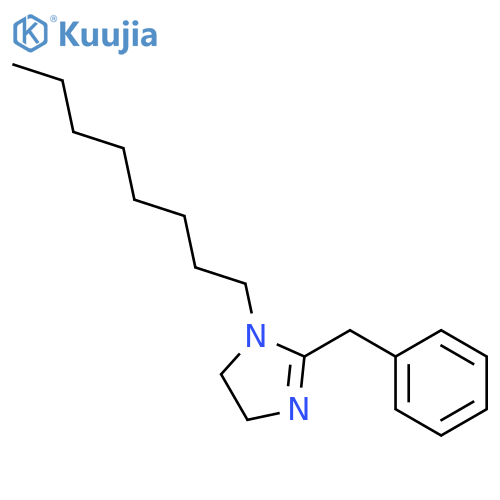 1H-Imidazole, 4,5-dihydro-1-octyl-2-(phenylmethyl)- structure