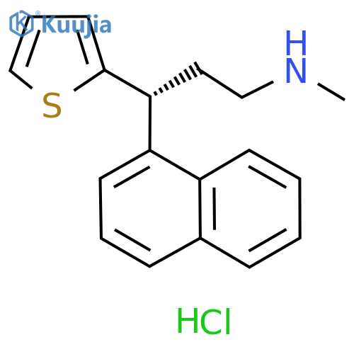 2-Thiophenepropanamine, N-methyl-γ-1-naphthalenyl-, hydrochloride (1:1), (γR)- structure