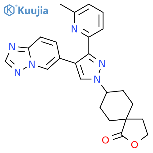 8-(4-([1,2,4]Triazolo[1,5-a]pyridin-6-yl)-3-(6-methylpyridin-2-yl)-1H-pyrazol-1-yl)-2-oxaspiro[4.5]decan-1-one structure