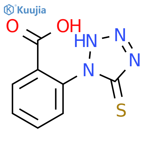 2-(5-sulfanylidene-2H-tetrazol-1-yl)benzoic acid structure