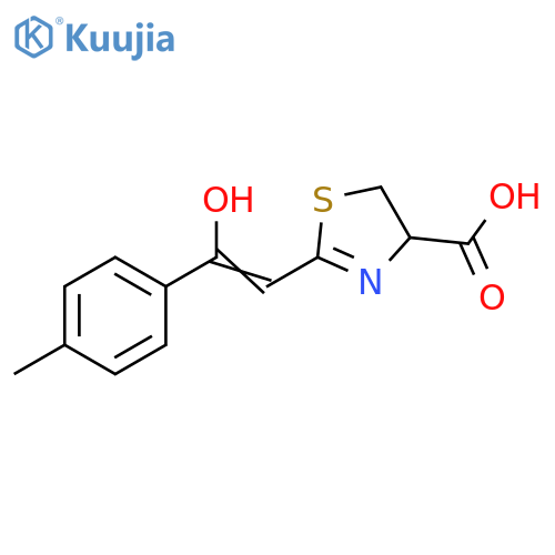 4-Thiazolecarboxylic acid,4,5-dihydro-2-[2-hydroxy-2-(4-methylphenyl)ethenyl]- structure