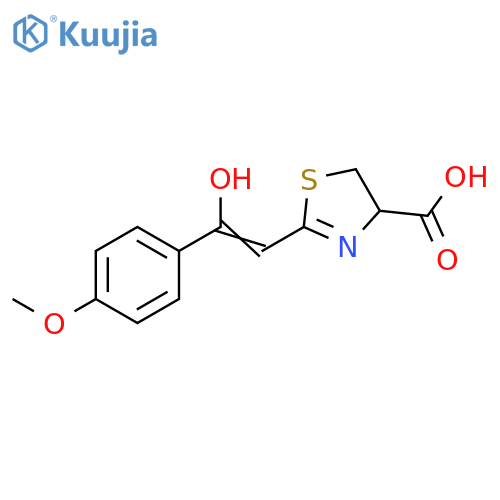 4-Thiazolecarboxylic acid,4,5-dihydro-2-[2-hydroxy-2-(4-methoxyphenyl)ethenyl]- structure
