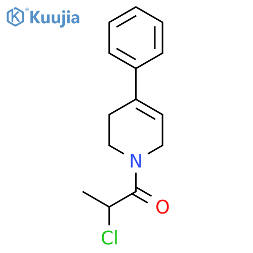 2-chloro-1-(4-phenyl-3,6-dihydropyridin-1(2H)-yl)propan-1-one structure