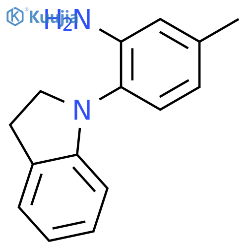 2-(2,3-Dihydro-1H-indol-1-yl)-5-methylphenylamine structure