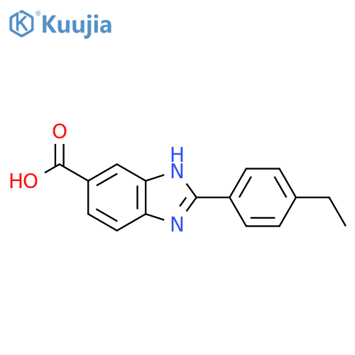 2-(4-Ethyl-phenyl)-3H-benzoimidazole-5-carboxylic acid structure