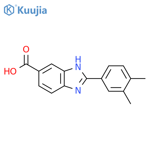 2-(3,4-Dimethylphenyl)-1h-1,3-benzodiazole-6-carboxylic acid structure