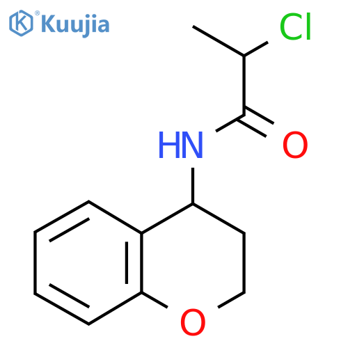 2-Chloro-N-(3,4-dihydro-2H-1-benzopyran-4-yl)propanamide structure