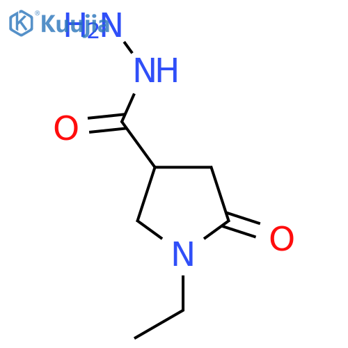 1-Ethyl-5-oxopyrrolidine-3-carbohydrazide structure