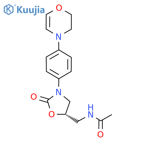 N-[[(5S)-3-[4-(2,3-Dihydro-4H-1,4-oxazin-4-yl)phenyl]-2-oxo-5-oxazolidinyl]methyl]acetamide structure
