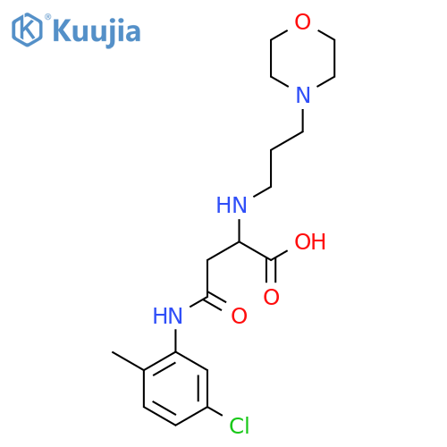 3-[(5-chloro-2-methylphenyl)carbamoyl]-2-{[3-(morpholin-4-yl)propyl]amino}propanoic acid structure