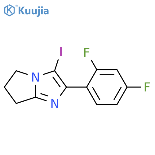 2-(2,4-difluorophenyl)-6,7-dihydro-3-iodo-5H-pyrrole[1,2-a]imidazole structure