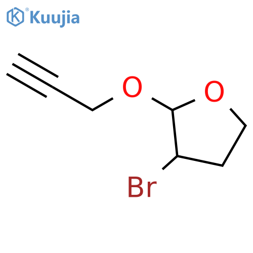 (+/-)-trans-3-Bromotetrahydro-2-(2-propynyloxy)-furan structure