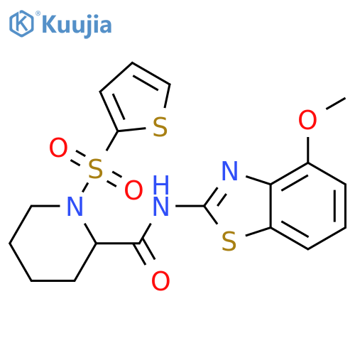 N-(4-methoxy-1,3-benzothiazol-2-yl)-1-(thiophene-2-sulfonyl)piperidine-2-carboxamide structure