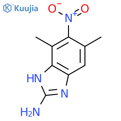 5,7-dimethyl-6-nitro-1H-Benzimidazol-2-amine structure