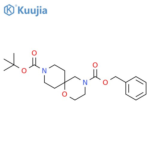 4-benzyl 9-(tert-butyl) 1-oxa-4,9-diazaspiro[5.5]undecane-4,9-dicarboxylate structure