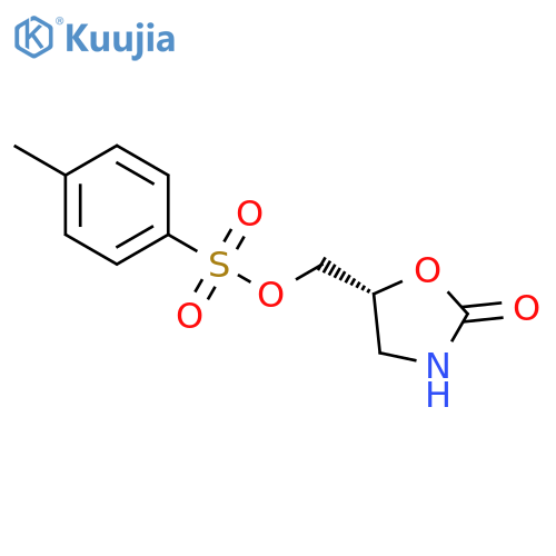2-Oxazolidinone, 5-[[[(4-methylphenyl)sulfonyl]oxy]methyl]-, (5R)- structure