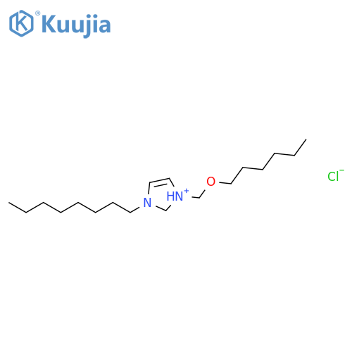 1H-Imidazolium, 1-[(hexyloxy)methyl]-3-octyl-, chloride structure