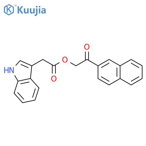 1H-Indole-3-acetic acid, 2-(2-naphthalenyl)-2-oxoethyl ester structure