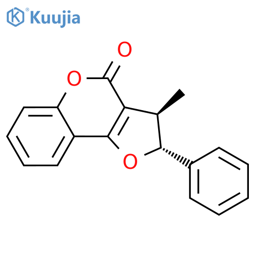4H-Furo[3,2-c][1]benzopyran-4-one, 2,3-dihydro-3-methyl-2-phenyl-, trans- structure