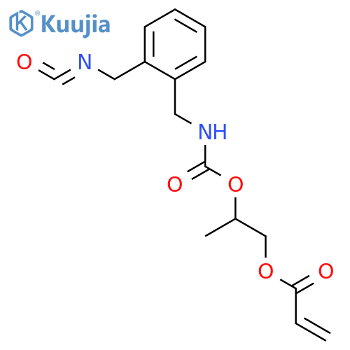 2-Propenoic acid, 2-[[[[[(isocyanatomethyl)phenyl]methyl]amino]carbonyl]oxy]propyl ester structure