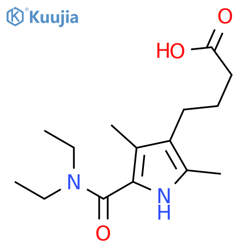1H-Pyrrole-3-butanoic acid, 5-[(diethylamino)carbonyl]-2,4-dimethyl- structure