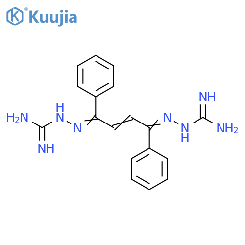 Hydrazinecarboximidamide,2,2'-(1,4-diphenyl-2-butene-1,4-diylidene)bis- structure