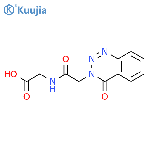 2-2-(4-oxo-3,4-dihydro-1,2,3-benzotriazin-3-yl)acetamidoacetic acid structure