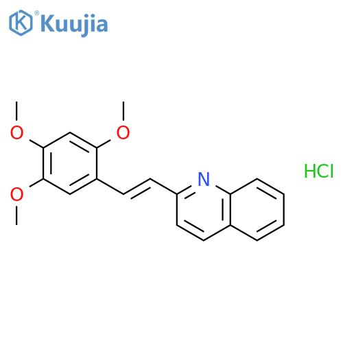 Quinoline, 2-[2-(2,4,5-trimethoxyphenyl)ethenyl]-, hydrochloride structure