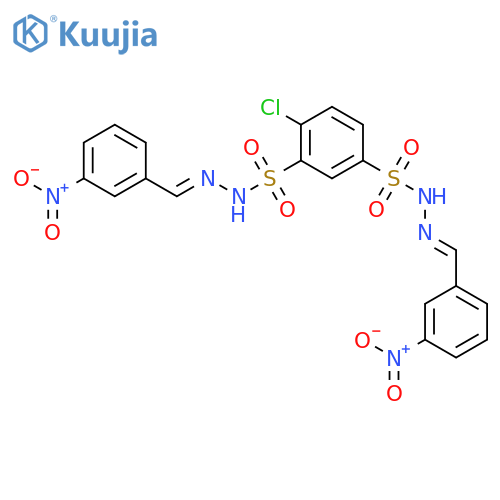 1,3-Benzenedisulfonic acid, 4-chloro-, bis[[(3-nitrophenyl)methylene]hydrazide] structure