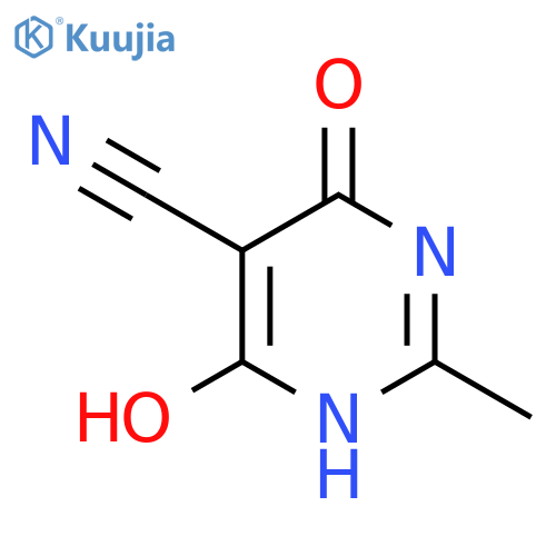 5-Pyrimidinecarbonitrile, 1,4-dihydro-6-hydroxy-2-methyl-4-oxo- structure