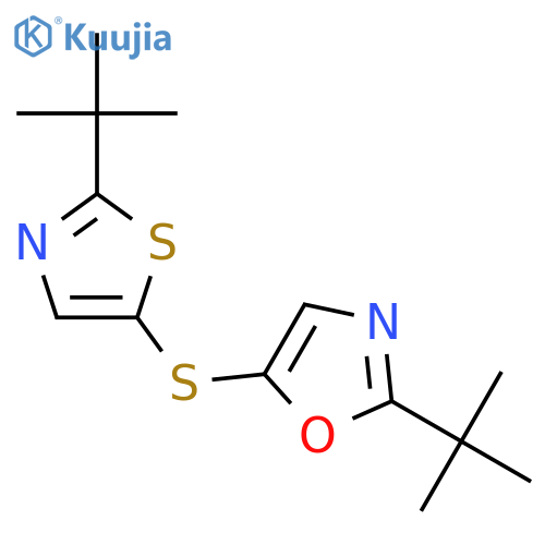 Oxazole, 2-(1,1-dimethylethyl)-5-[[2-(1,1-dimethylethyl)-5-thiazolyl]thio]- structure