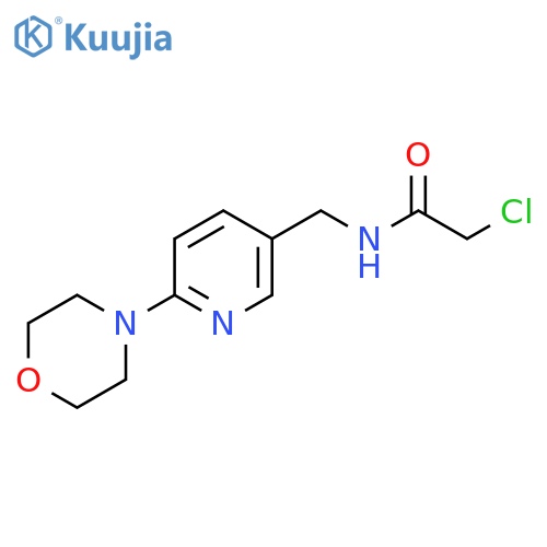 2-Chloro-n-{[6-(morpholin-4-yl)pyridin-3-yl]methyl}acetamide structure