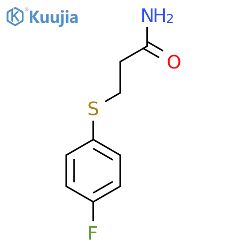 3-(4-Fluorophenyl)sulfanylpropanamide structure