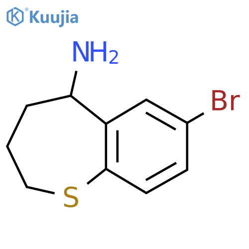 7-bromo-2,3,4,5-tetrahydro-1-benzothiepin-5-amine structure