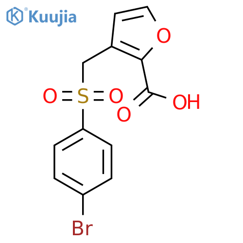 3-(4-Bromobenzenesulfonyl)methylfuran-2-carboxylic Acid structure